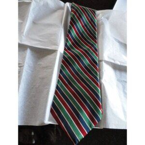 Vintage Men’s Resilio All Silk Striped Tie Mackenzie’s Men’s Clothing Store Red